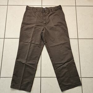 Dockers Men Classic Fit D3 Flat Front mens 36 x 29 Brown Zip FREE SHIPPING